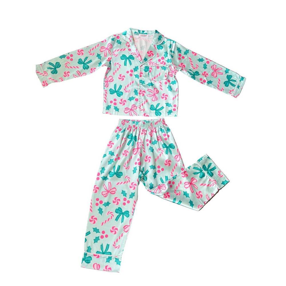 NEW TWEENSTYLE girl's holly jolly loungewear set in pink